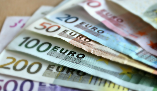 Euro inflation turns negative